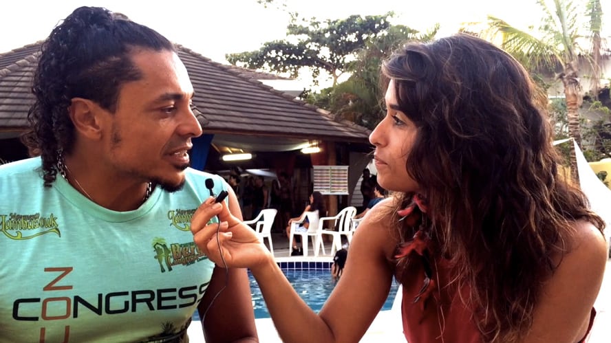 Jessica Carro Interviews Berg in Porto Seguro